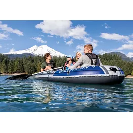Intex Schlauchboot Excursion 4 Weiß inkl. Pumpe und Alu-Paddel