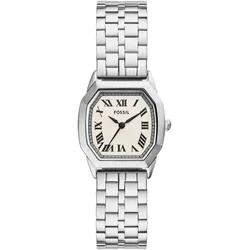 Quarzuhr FOSSIL "HARLOW", silber (silberfarben), Armbanduhren, Damen, Armbanduhr, Damenuhr, analog, Lederarmband zum Wickeln