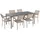 Beliani Grosseto Set 6-tlg. Schwarz/Beige/Silber