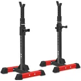 ISE Hantelständer Squat Rack Mit 6 Höhenverstellbar Langhantelablage, 2 Einzelne