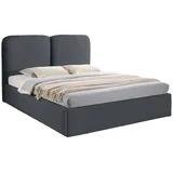 Mirjan24 Polsterbett Dunkelgrau, Textil, Rechteckig, 140x200 cm, Schlafzimmer, Betten, Polsterbetten