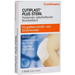 Cutiplast Plus Steril 5x7 cm Verband 5 St