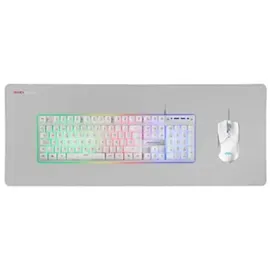 Mars Gaming MCPXBFR, Französische Sprache, Combo Tastatur H-Mech FRGB, Ultralight Mouse 10000DPI & XXL Mousepad, Schwarz
