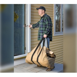 Polyester Kaminholztasche Birke | Beige | 27 kg