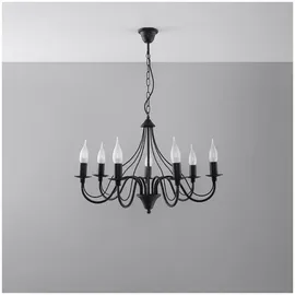 Sollux Minerwa 7-flg. 7xE14 60 cm schwarz