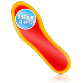 BigDean Fußwärmer 25 Paar Fußwärmer Sohlenwärmer Größe 44-46 8h Wärme ohne Strom, Set 25-tlg., Fußwärmer, 8h Wärme weiß