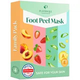 Plantifique Fußmaske - Hornhaut Socken - Fussmaske 4 Paar Hornhautentferner Socken - Extreme hornhaut entfernen fuß Foot Peel Mask Fußpeeling - Anti Hornhaut Socken - Hornhaut Foot Mask