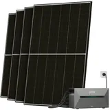 Solarway All In One Balkonkraftwerk komplett Solarpaket mit 1,6 kWh Anker Solix 2 PRO Speicher, Plug&Play