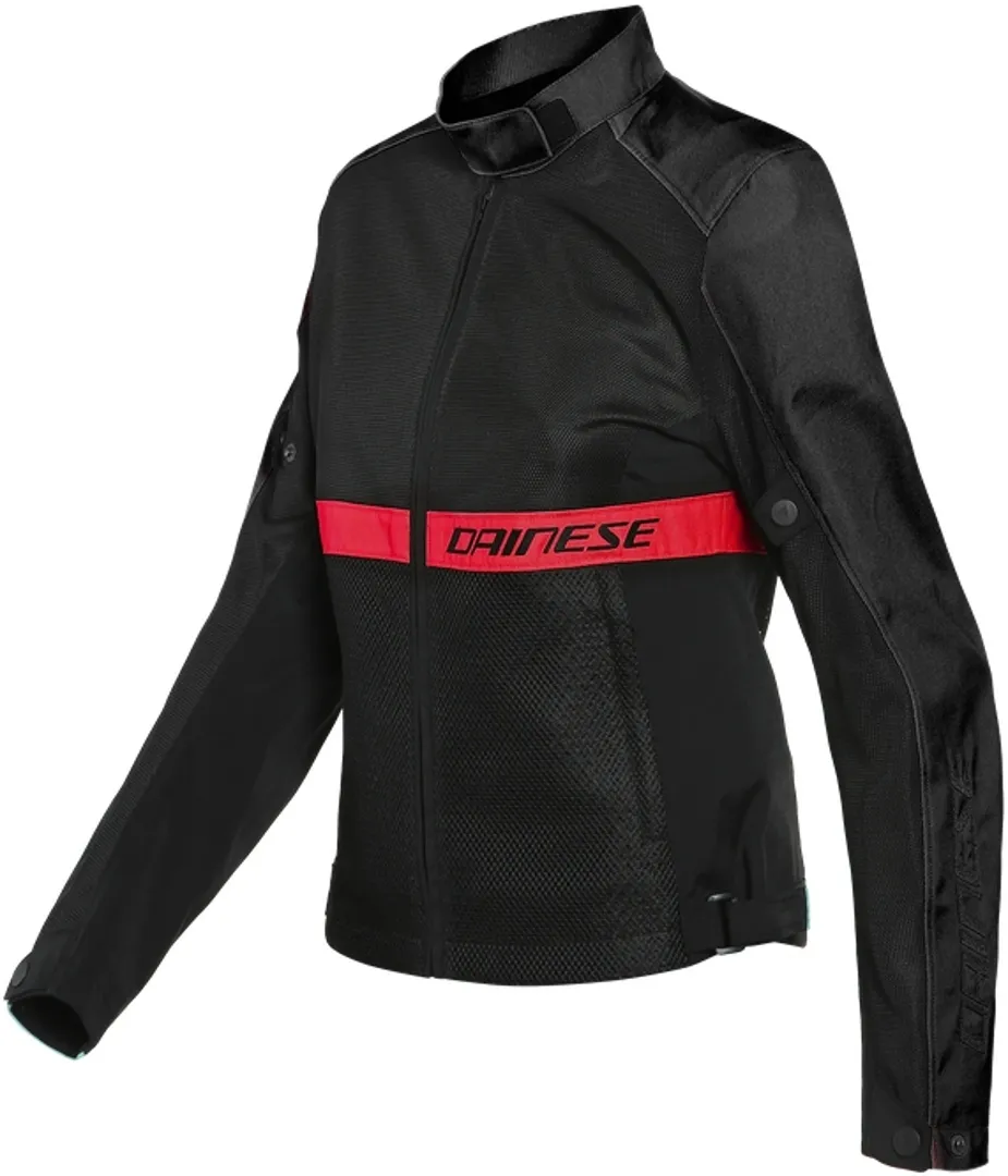 Dainese Ribelle Air Tex Damen Motorrad Textiljack, schwarz-rot, Größe 40