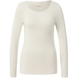 Tchibo - Langarmshirt im Modal-Seide-Mix - Damen - Gr. L - creme