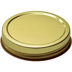 Schraubdeckel 7,3cm - goldfarben - Deckel - goldfarben