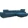 Mirjan24 Eckcouch Cord 2-Sitzer Blau