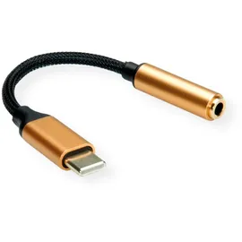 Roline GOLD Adapter USB Typ C - 3,5mm Audio, ST/BU, 0,13 m