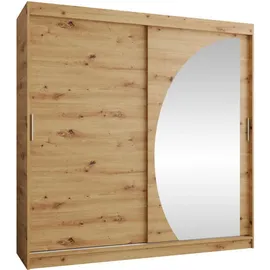 Mirjan24 Schwebetürenschrank Wika 200 x 200 x 62 cm Braun