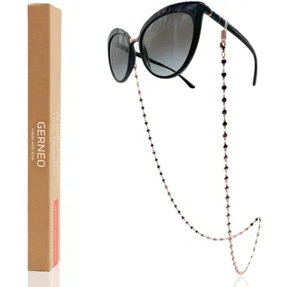 GERNEO® – Porto – Premium Brillenkette Damen & Brillenband Damen in diversen Farben – 18 Karat vergoldet in Rosegold – Unisex für Lesebrille & Sonnenbrille - Einheitsgröße