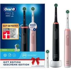 Oral-B Pro 3 3900 + 2. Handstück schwarz/rosa Gift Edition