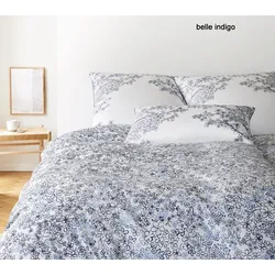 Elegante Bettwäsche Belle - 155x220 cm + 40x80 cm	belle indigo