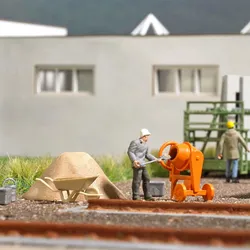 Action Set Beton mischen Modell von Busch 1:87