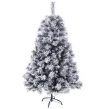 SVITA Künstlicher Weihnachtsbaum Weihnachtsbaum, Nordmanntanne, 371 Spitzen, Schnee, Tannenbaum, Kunstbaum, PVC, 150 cm weiß 150 cm