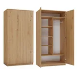 Topeshop SD-90 ARTISAN Kleiderschrank 90 x 50 x 200 braun