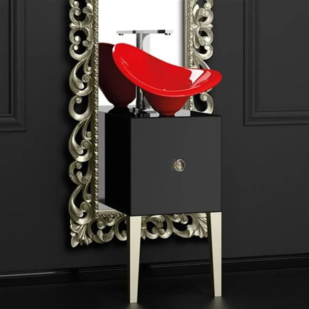 Glassdesign Monnalisa Prestige Schrankmöbel PRBPLPLFITF4 - Schwarz/Silber