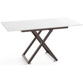 WFL GROUP Axen Weiß Laminat 120-160 x 80 x 38-75 cm