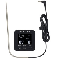 KitchenAid digitales Fleischthermometer und Stoppuhr mit Sonde für in-Ofen Gebrauch, 250°C / 100 Minute