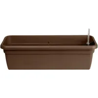 Geda Balkonkasten FLORA Braun mit Bewässerungseinsatz 79 cm -