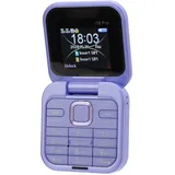 Mi NI Klapphandy, 2G Dual SIM, Faltbares Handy mit 1,77 Zoll HD Display, HD Rückkamera, UKW Radio, Schnellwahl, LED Taschenlampe, Klapptelefon mit Großen Tasten für Senioren (Lila)