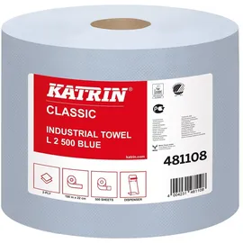 Katrin 2 KATRIN Putztuchrollen L2 Blue 2-lagig blau, 500 Blätter