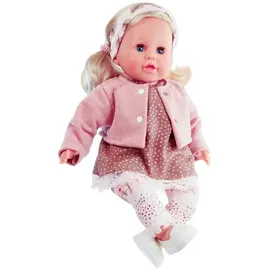 Donic Schildkröt Schildkröt Puppe Susi 45 cm Mal (Blonde Haare, Blaue Schlafaugen, Baby Puppe inkl. Kleidung)