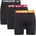 Boxershorts Brief 3PK Unterwäsche Blk-Safety Orange/Team Red/Blk L Herren