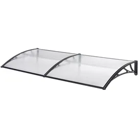 [en.casa] Vordach Mellerud 240 x 100 cm schwarz/transparent