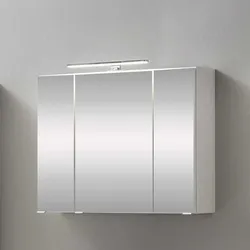 Badezimmerspiegelschrank in Weiß 80 cm breit