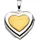 Jobo Medaillon Herz bicolor 333