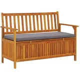 Gartenbank Mit Stauraum 120 Cm Massivholz Akazie