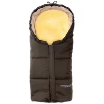 Hofbrucker Lammfell-Fußsäckchen Leni für Babyschale und Kinderwagen in Braun | Gr.: onesize