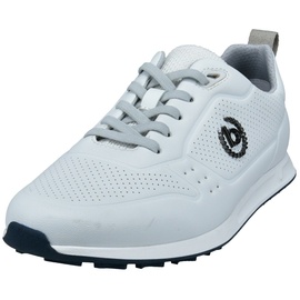 BUGATTI Sneaker BUGATTI Gr. 46, weiß Herren Schuhe Schnürhalbschuhe mit modischer Perforation, Freizeitschuh, Halbschuh, Schnürschuh