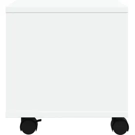 vidaXL Druckerständer mit Rollen Weiß 41x32x34,5 cm