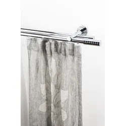 Gardinenstange GARESA "EASY", grau (chromfarben), B:65cm L:140cm Ø:20mm, Aluminium, Gardinenstangen