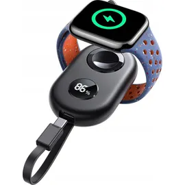 Joyroom Jr-W09 Magnetisches kabelloses Uhrenladegerät, 2500 mAh, Powerbank mit 3-w-apple-watch-ladegerät Und Usb-c-kabel – Schwarz