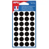 APLI agipa 111847 Markierungspunkte, Durchmesser: 15 mm, schwarz