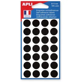 APLI agipa 111847 Markierungspunkte, Durchmesser: 15 mm, schwarz