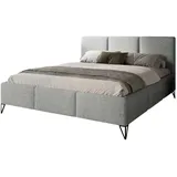 Mirjan24 Polsterbett Hellgrau, Textil, Rechteckig, 140x200 cm, Schlafzimmer, Betten, Polsterbetten