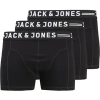 JACK & JONES Herren Jacsense Trunks 3-pack Noos Pls Unterwäsche, Schwarz 5XL