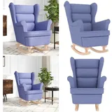 Schaukelsessel Jeansblau 74x90x102 Cm Stoff - Vidaxl