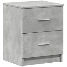 vidaXL Nachtschrank mit 2 Schubladen 40 x 36 x 50 cm Betongrau