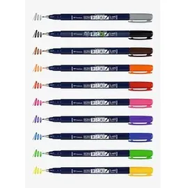 Tombow Fudenosuke Brush-Pens farbsortiert, 1 Set