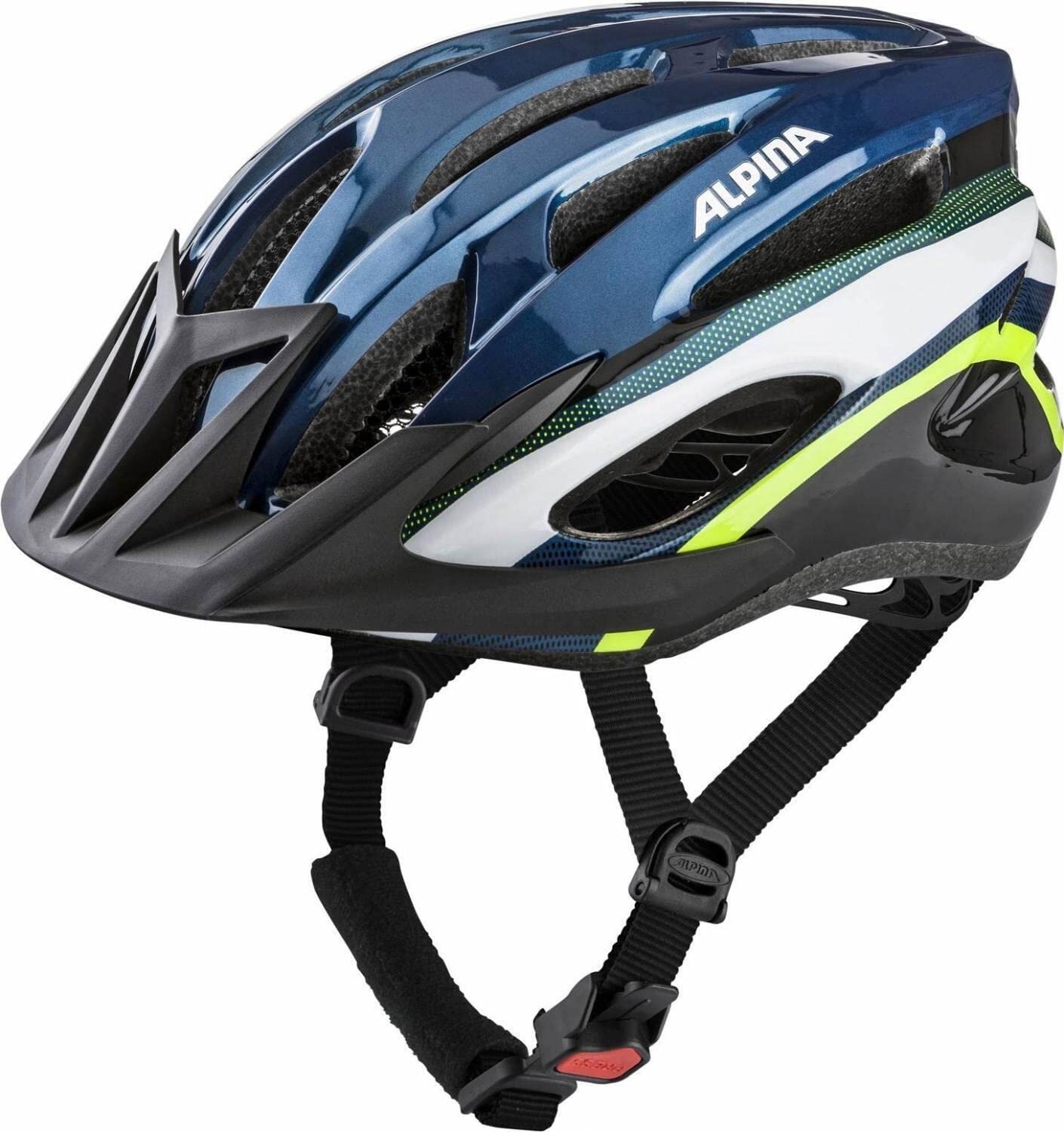 Alpina Sports Unisex – Erwachsene SMU Radhelm, darkblue-neon, 54-58