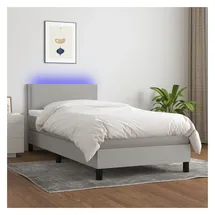 vidaXL Boxspringbett 100 x 200 cm Hellgrau